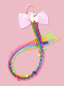 Set de 1/3 piezas Accesorios para el cabello de niños, lazo de arcoíris, adorno de bello colorido mini para niñas, ideal para peinados y uso diario - Multicolor - Ver 9