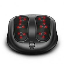 Nekteck Foot Massager With Heat, Shiatsu Heated Electric Kneading Foot Massager Machine For Plantar Fasciitis, Heat Function And Power Cord (Black) - US A Type Plug(110-127V) - View 2