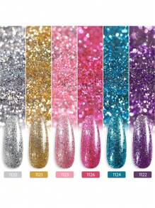 Gaoy 6 Pcs Gel Nail Polish Set - 3 - Pink - View 6