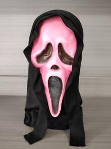1pc Scary Funny Screaming Mask, Horror Head Cover, Adult Party Prop, Latex Material, Game Prop, Holiday Costume Accessory (Latex Material), Halloween - Multicolor - View 5