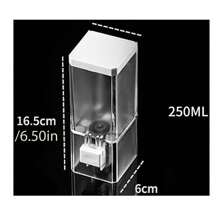 1 pieza Dispensador de jabón montado en la pared, Dispensador de loción/champú tipo presión, Botella de champú, Dispensador de jabón líquido montado en la pared, Adecuado para hotel, Dispensador de jabón montado en la pared moderno y simple sin perforación para hotel, cocina, baño, decoración del hogar, decoración de otoño, regreso a la escuela