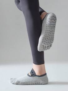 1 Pair Women's Five Toe Socks, Professional Non-Slip Flat Socks, Yoga Socks, Fitness Socks, Toe Socks - Multicolor - View 12