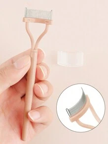 1 pieza Separador de pestañas, herramienta de maquillaje profesional - Separa fácilmente las pestañas sin dañarlas, para asistencia de maquillaje diario - Albaricoque - Ver 4