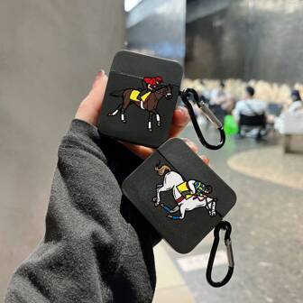 Racing Sports Pattern Bluetooth Earphone Case Compatible With Airpods Pro 3 2 1, Suitable For Men & Women, AirPods Pro (2nd Generation) Anti-Fall TPU With Keychain Protection Case