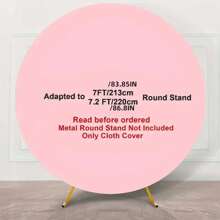 1pc Solid Color Round Background Cover Set With 2 Clips, Stretchy Round Background Backdrop Cloth Cover For Birthday Party, Wedding, Events Decor, 5/6/6.6/7.2FT (Excluding Metal Frame),Christmas