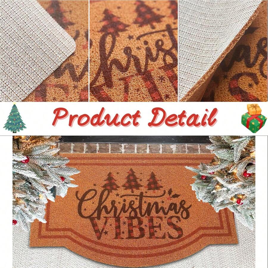 1pc Doormat, American Style Coir Fiber Entrance Door Mat, Anti