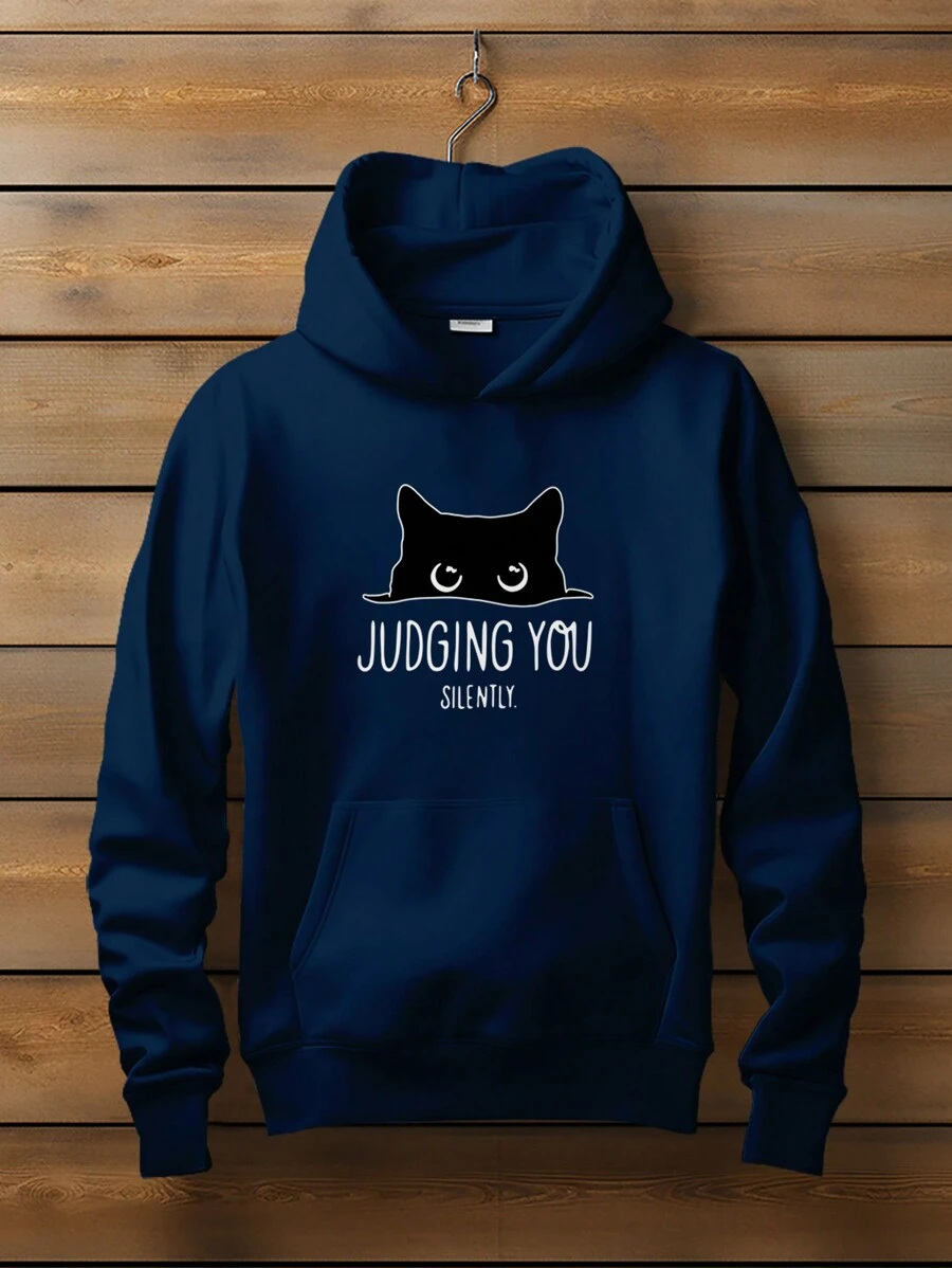 Sweatshirt Cat Kitten Judge Cat Meme  2508 GEEK FLOW - Màu xanh hải quân - Xem 1