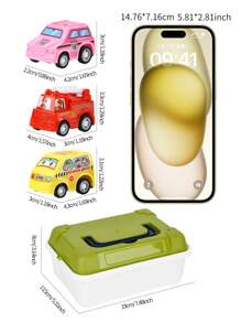 1 Set Of Multiple Sizes (5pcs/6pcs/10pcs/20pcs) Tote Bags/Storage Containers, Containing Miniature City Engineering Vehicles Model Toys, Random Patterns, Colors And Sizes, Suitable As Children's Birthday/Christmas/New Year Party Gifts,A Truck,Miniature Cars,Set Cars Children,Cars,Construction,Construction Toys,Back To School