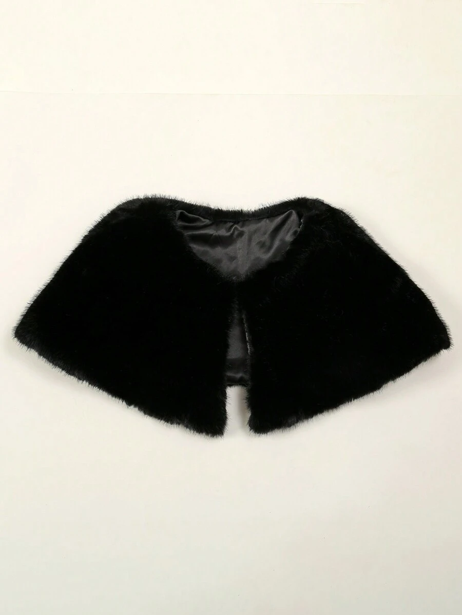 1 件套女士披肩优雅披肩，适合派对、婚礼、毕业典礼、特殊活动、秋冬季 - 純色 - 查看 1