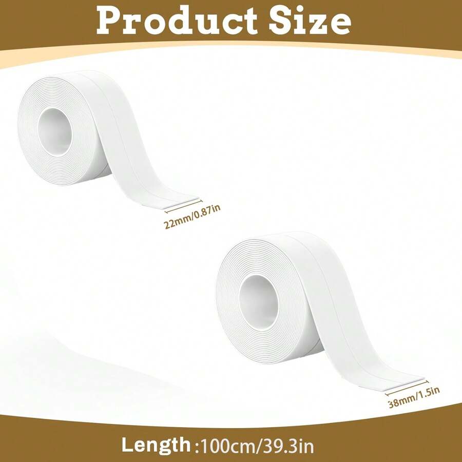 1 Pc White Floor Seal Sticker/Sealing Strip/ Waterproof Seal Tape1 Roll