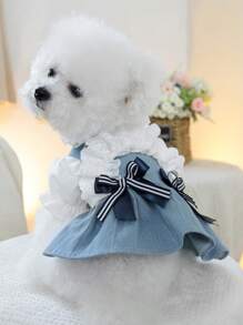 1 件宠物服装，可爱狗狗和猫咪连衣裙，小型犬和幼犬节日沙滩装