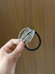 Dây buộc tóc bằng hợp kim co giãn hình học cổ điển, dây buộc tóc bằng kim loại thông thường, phụ kiện cho mọi mùa, dây buộc tóc đuôi ngựa - Nhiều màu - Xem 24