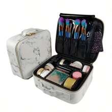 大容量防水化妆包女士旅行洗漱用品收纳袋，可折叠收纳袋 - 彩色 - 查看 9