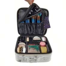 大容量防水化妆包女士旅行洗漱用品收纳袋，可折叠收纳袋 - 彩色 - 查看 6