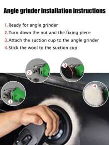 5/7 chiếc/bộ 3/4 inch đánh bóng xe hơi sáp đánh bóng bánh xe đánh bóng bộ dụng cụ đánh bóng xe hơi cho đầu nối khoan M10/M14 chăm sóc sơn xe tạo kiểu xe hơi - Màu be - Xem 6