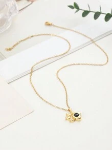 Collier personnalisé, collier pendant avec patte de chat mignon, collier à projection "Je t'aime" en 100 langues, collier personnalisable avec photo noir et blanc gravée comme dans les films pour petite amie, maman, meilleure amie, pour un port quotidien