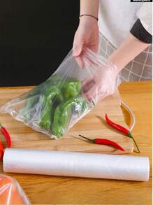 1 卷保鲜膜，一次性食品保鲜膜，冰箱食品防臭保鲜膜，食品保鲜膜，防尘剩菜盖，塑料薄膜，适用于圣诞节、情人节派对、活动、户外、露营