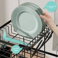 双层厨房碗碟晾干架，餐具架，大容量节省空间，厨房配件