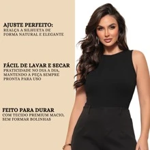 Kit 2 Women's Bodysuit Shaper Tank Top Hollow Out Elegance Bory Moda - 白色+裸色 - 查看 4