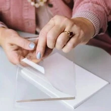 Gelli Plate With Brayer For Monoprinting Mixed Media Arts And Crafts Resin Gel Printing Printmaking For Cardmaking - Clear - View 6