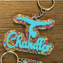 1pc- Custom Pink Acrylic Name Keychain, Back To School Bag Tag,3D ID Double Layer Backbag Personalized Letter Keyring, Cute Charm With Golden/Silvery/Rose Golden Hardware, Ideal For Back-To-School Gift As Halloween And Christmas