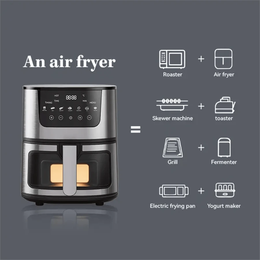 SOKANY Horno freidora de aire de gran capacidad - Fácil horneado y freído - Tipo de Enchufe A Japonés (100V) - Ver 1