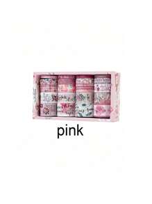 20捲復古花卉和植物印花和紙膠帶套裝，創意手工藝術黏貼帶，時尚裝飾材料日記帶，學生文具和禮品包裝用品，附帶分配盒