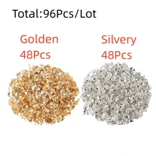 WGRXIRANYKM 96Pcs/Lot Stainless Steel Crimp Beads Cord Knot Covers End Cap Connector Clasps For DIY Bracelet Necklace Jewelry Making Supplies