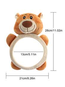 1 PC Baby Car Seat Mirror Back Seat Rear View Mirror Adjustable Shatter Proof Infant Car Mirror With Cover Auto Accessory Brown Bear - Brown - View 4