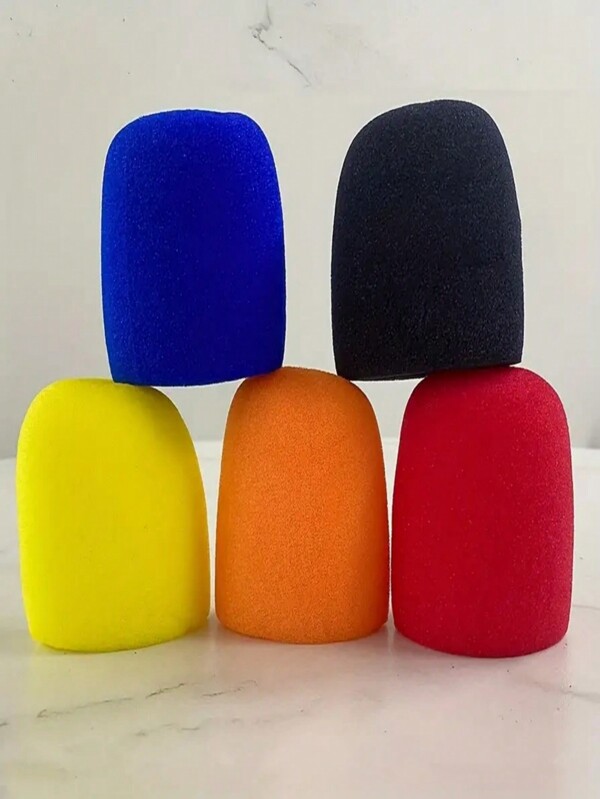 Set de 5 pantallas antiviento para micrófono - Cubierta de espuma lavable para mejorar su actuación de karaoke y DJ, proporcionar audio claro y reducir el ruido de explosión - Para fiestas de Navidad, canto en KTV