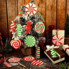 20pcs/Set Christmas Candy Wooden Decor Set - Party Decorations, Home Decor, Cute Gifts,Christmas Gift