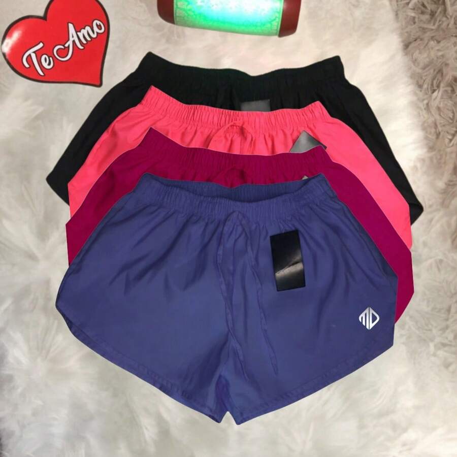 KIT 4 Women's Tactel Shorts Casual Beachwear Running Gym Shorts Walking Shorts - Màu xanh hải quân - Xem 1