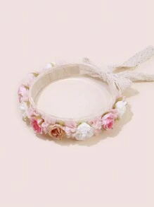 Baby Flower Decor Hair Band - Apricot - View 1