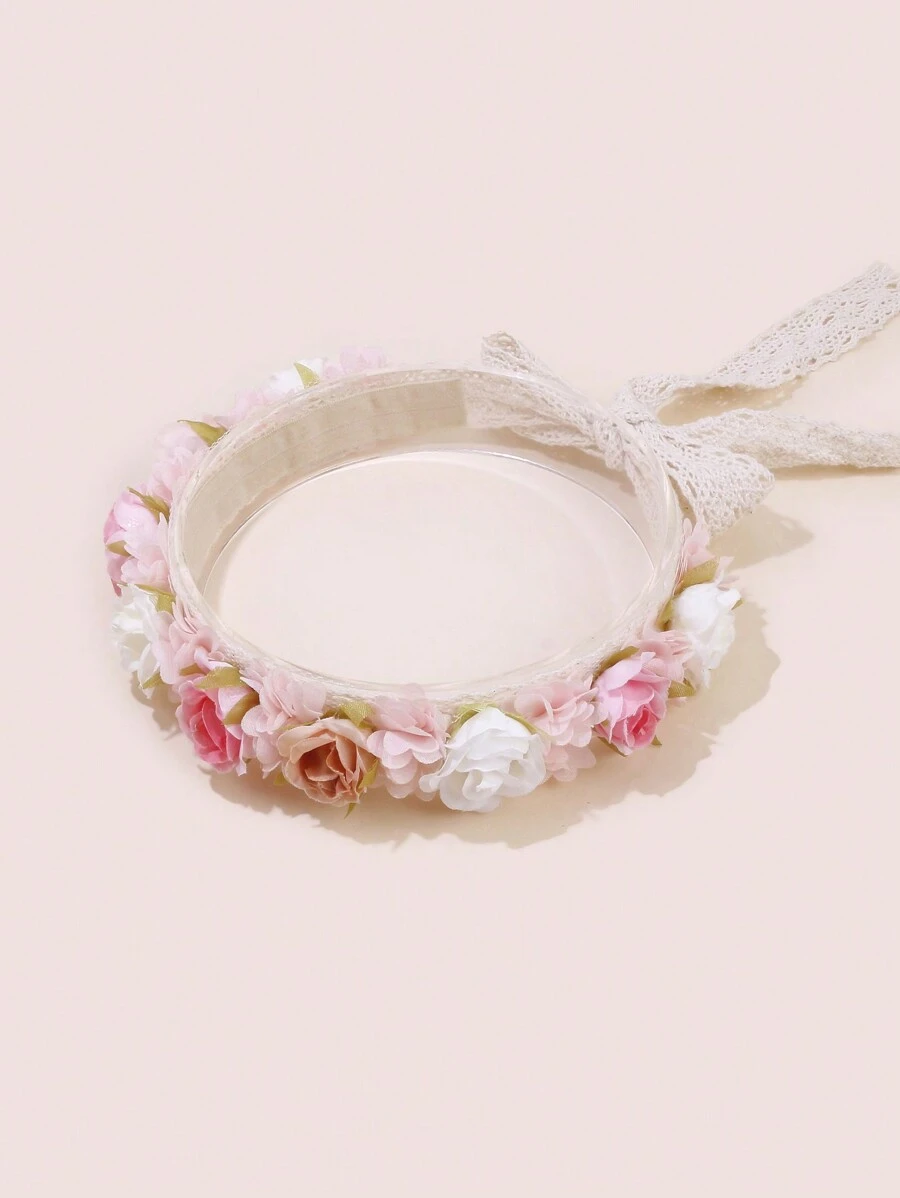 Baby Flower Decor Hair Band - Apricot - View 1