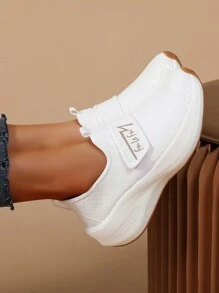 厚底女式超大冬季雪地靴，带毛绒衬里，防滑舒适 Agam 运动鞋，白色 - 白色 - 查看 5