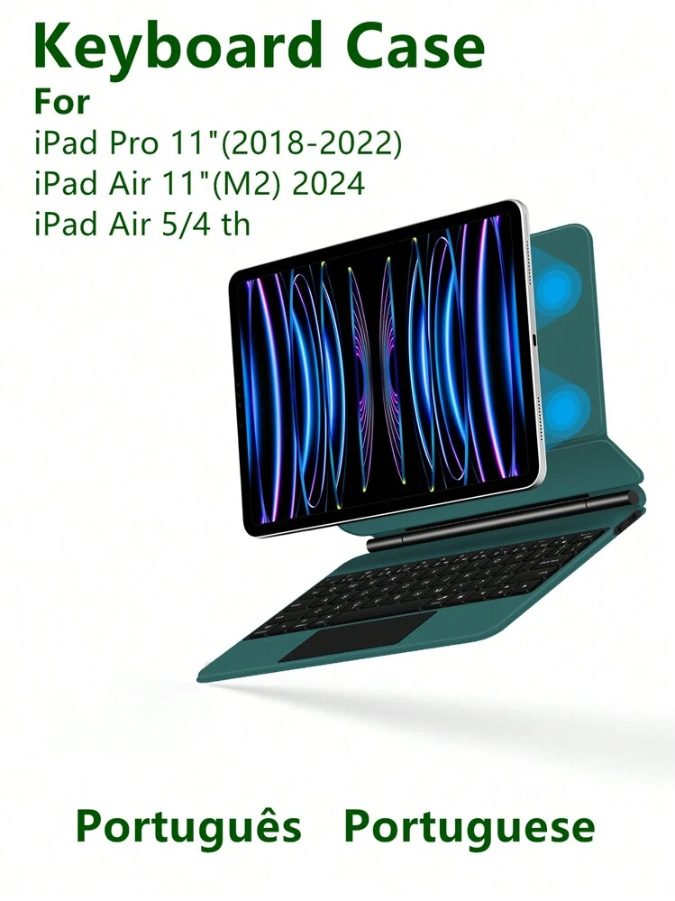 Portuguese Keyboard Folio Compatible With Ipad Air 11 Inch M2 2024