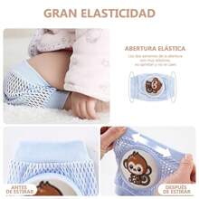 Baby Safety Caps & Knee Pads - White - View 6