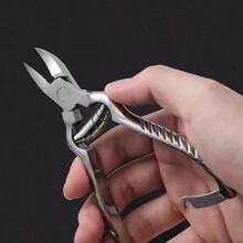 专业足科医生趾甲剪，适用于厚指甲和嵌甲，省力不锈钢趾甲剪，足病嵌甲工具 - 銀色 - 查看 1