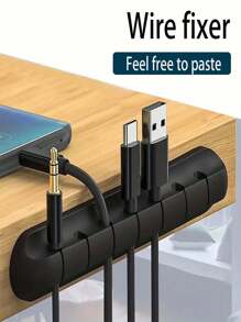 1/2/3/5 cái Bộ sắp xếp dây điện ô tô không cần khoan, Kẹp cáp để bàn, Bộ quấn dây bằng silicon, Kẹp cáp 1357 lỗ, Bộ quấn dây bằng silicon, Giá đỡ dây có độ nhớt cao tự dính, Bộ sắp xếp cáp tai nghe - Nhiều màu - Xem 1