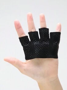 1 đôi Găng tay không ngón, Thích hợp cho việc tập Yoga, Yoga, Phòng tập thể dục, Thể thao ngoài trời, Tập tạ - màu đen - Xem 4