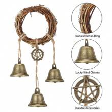 1PC Witch Bells Protection Door Hanger Hanging Witch Wiccan Decor Tree Wind Chimes Wiccan Decor Witchcraft Supplies Witches Bells For Door For Protection - Witch Bells - View 6