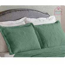 Kit With 2 Alice Quilted Protective Pillowcases - 綠色 - 查看 1