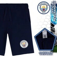 Manchester City FC Boys Shorts 2 Pack PE Shorts Football Bottoms