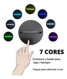 LED Light Medical Medicine, Law, Decoration, Acrylic - 黑色底座 - 7 種 RGB 顏色 - 查看 2