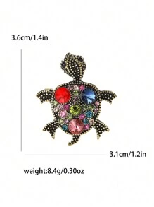 Shiny Rhinestone Turtle Brooches For Women Unisex Animal Pins Multi-Color Available Casual Party Accessories Gifts - Sea Turtles - View 15