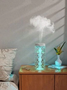 1 đèn ngủ tạo độ ẩm pha lê - Ánh sáng xung quanh dịu nhẹ và êm dịu, máy lọc không khí mini, có thể sử dụng làm đèn ngủ USB, đèn bàn, đèn tạo không khí pha lê. Thích hợp cho gia đình, phòng ngủ, văn phòng và các dịp lễ. - trắng - Xem 4