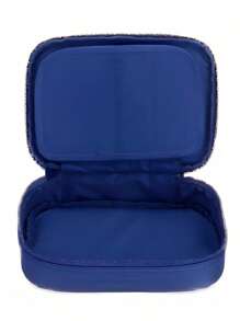 Metal Monkey Pencil Case With Keychain Briefcase For Pens Markers Pencils 3 Compartments,Back To School,School Supplies - Navy Blue - View 3