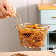 1PC Chips Square Mesh Frying Basket Stainless Steel French Fry Chips Net Strainer Kitchen Cooking Oil Filter - 1 - View 4