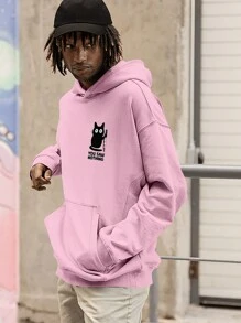 Cute Kitten Cat Sweatshirt Bad Mood  2505 GEEK FLUX - 淺粉色 - 查看 4