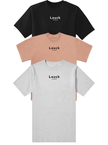 KIT 3 Basic Boy's T-Shirt From 4 To 14 Years Old Premium Cotton Male - Black - View 1